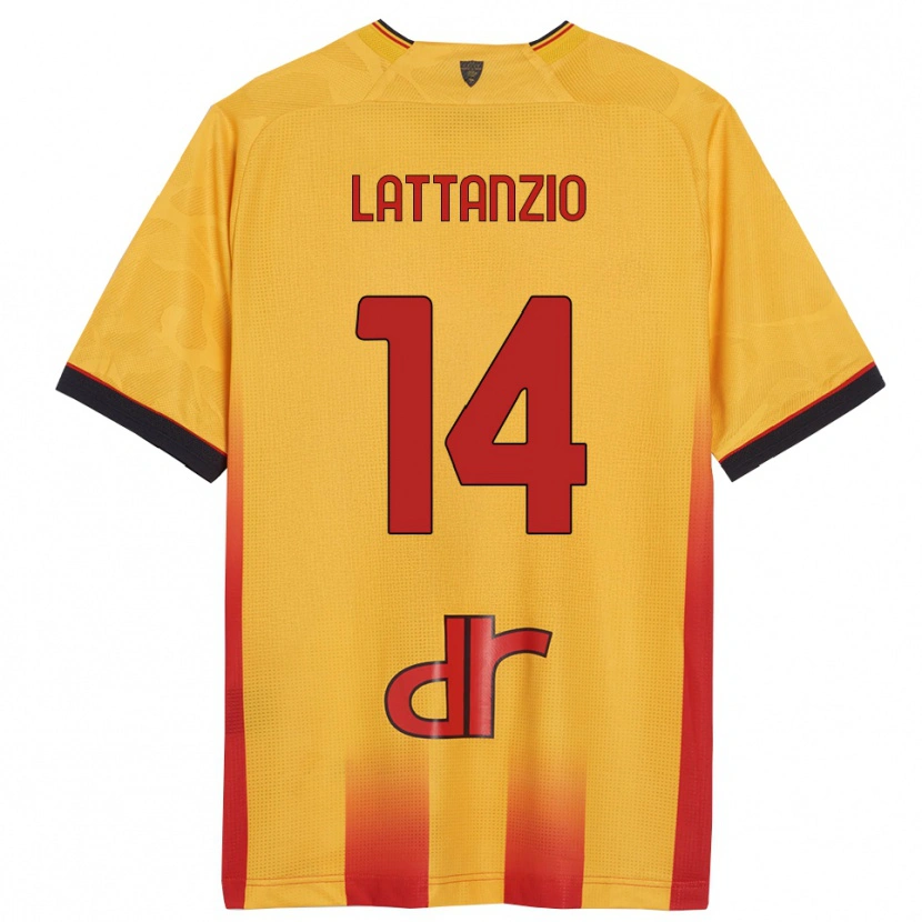 Danxen Dámské Gianluca Lattanzio #14 Žlutá Oranžová Domů Hráčské Dresy 2025/26 Dres