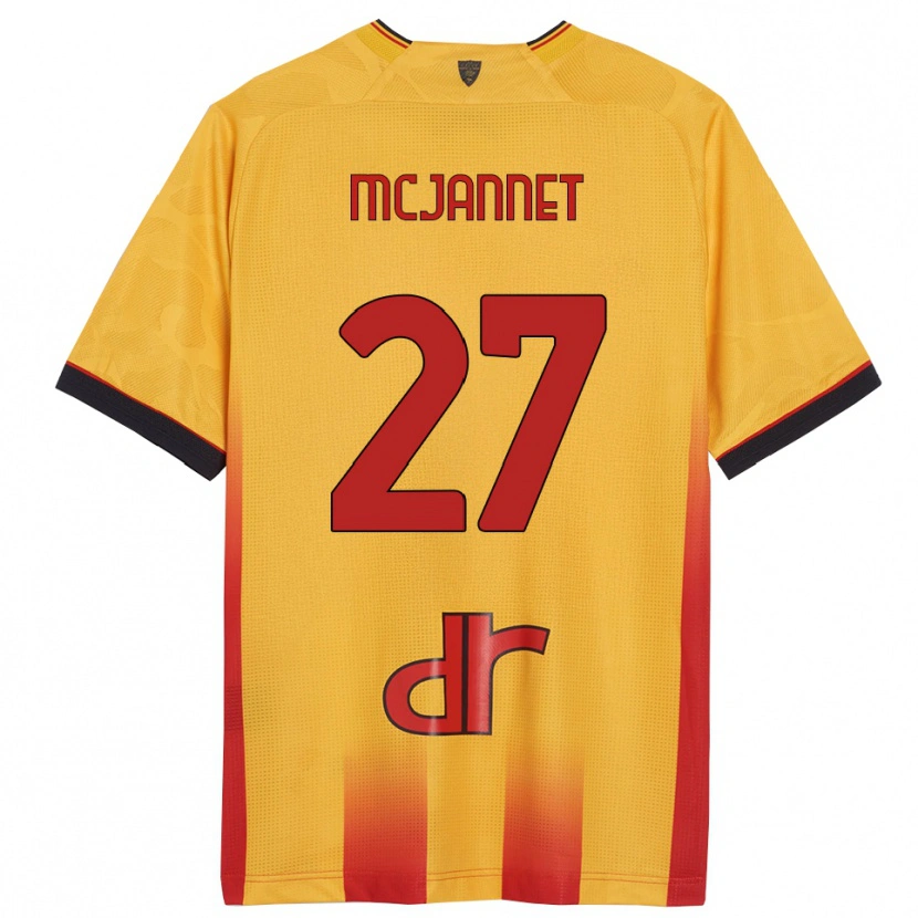 Danxen Dámské Ed Mcjannet #27 Žlutá Oranžová Domů Hráčské Dresy 2025/26 Dres