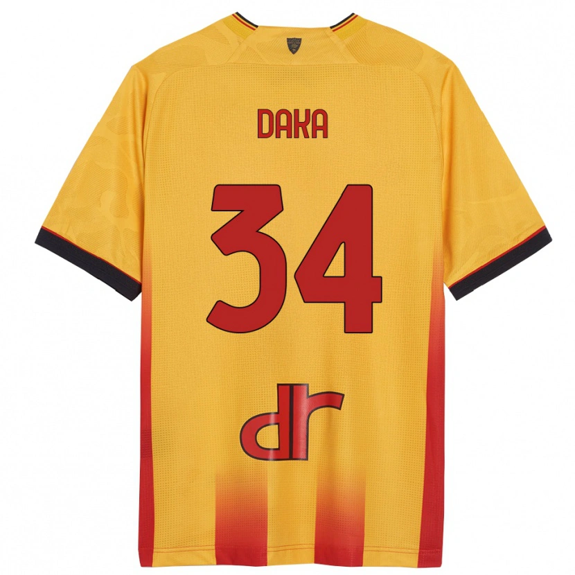 Danxen Dámské Dario Daka #34 Žlutá Oranžová Domů Hráčské Dresy 2025/26 Dres