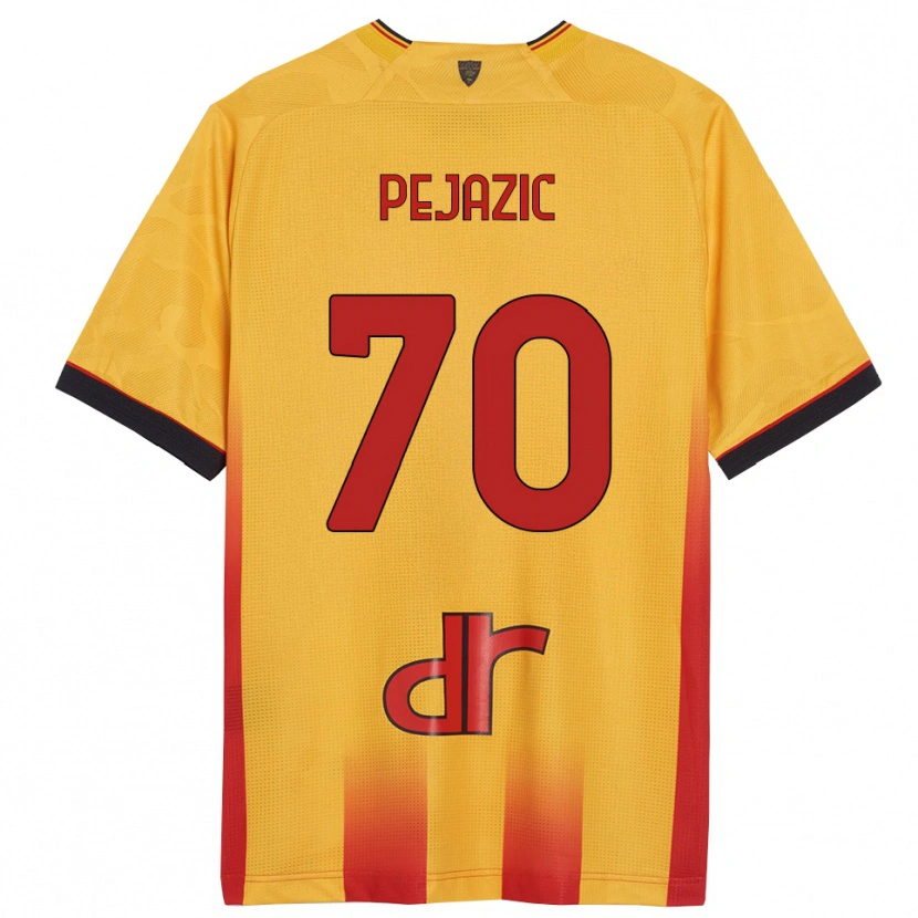 Danxen Dámské Mario Pejazic #70 Žlutá Oranžová Domů Hráčské Dresy 2025/26 Dres