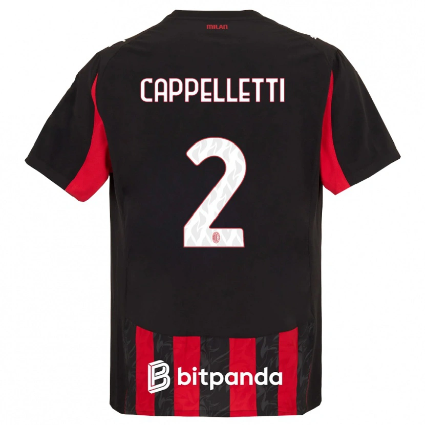 Danxen Dámské Mattia Cappelletti #2 Červená Černá Domů Hráčské Dresy 2025/26 Dres