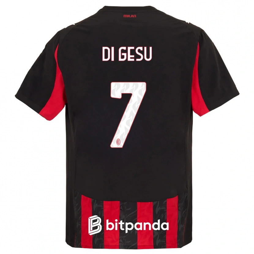 Danxen Dámské Enrico Di Gesu #7 Červená Černá Domů Hráčské Dresy 2025/26 Dres