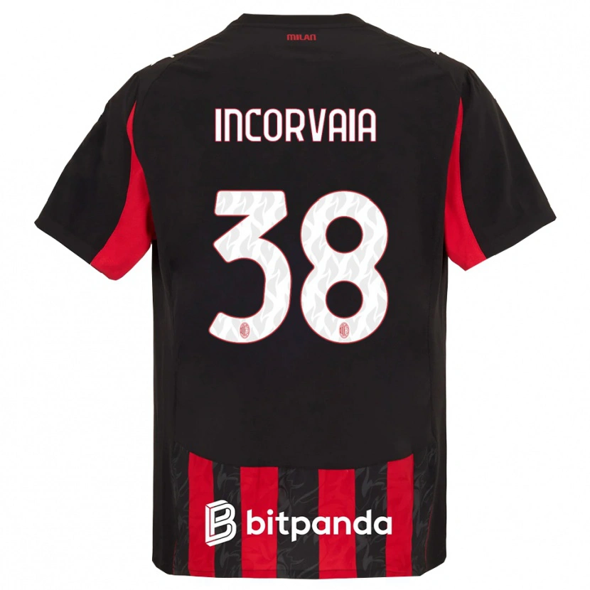Danxen Dámské Giovanni Incorvaia #38 Červená Černá Domů Hráčské Dresy 2025/26 Dres