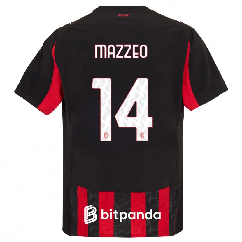 Danxen Dámské Kevin Mazzeo #14 Červená Černá Domů Hráčské Dresy 2025/26 Dres