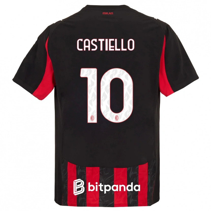 Danxen Dámské Alex Castiello #10 Červená Černá Domů Hráčské Dresy 2025/26 Dres