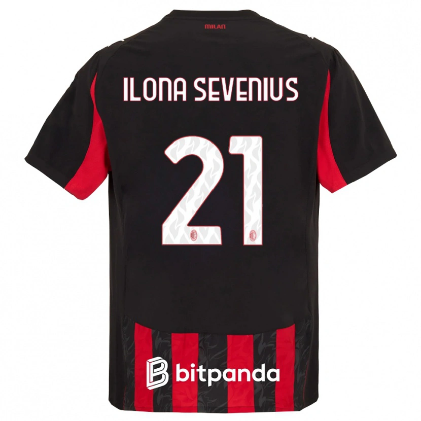 Danxen Dámské Oona Ilona Sevenius #21 Červená Černá Domů Hráčské Dresy 2025/26 Dres
