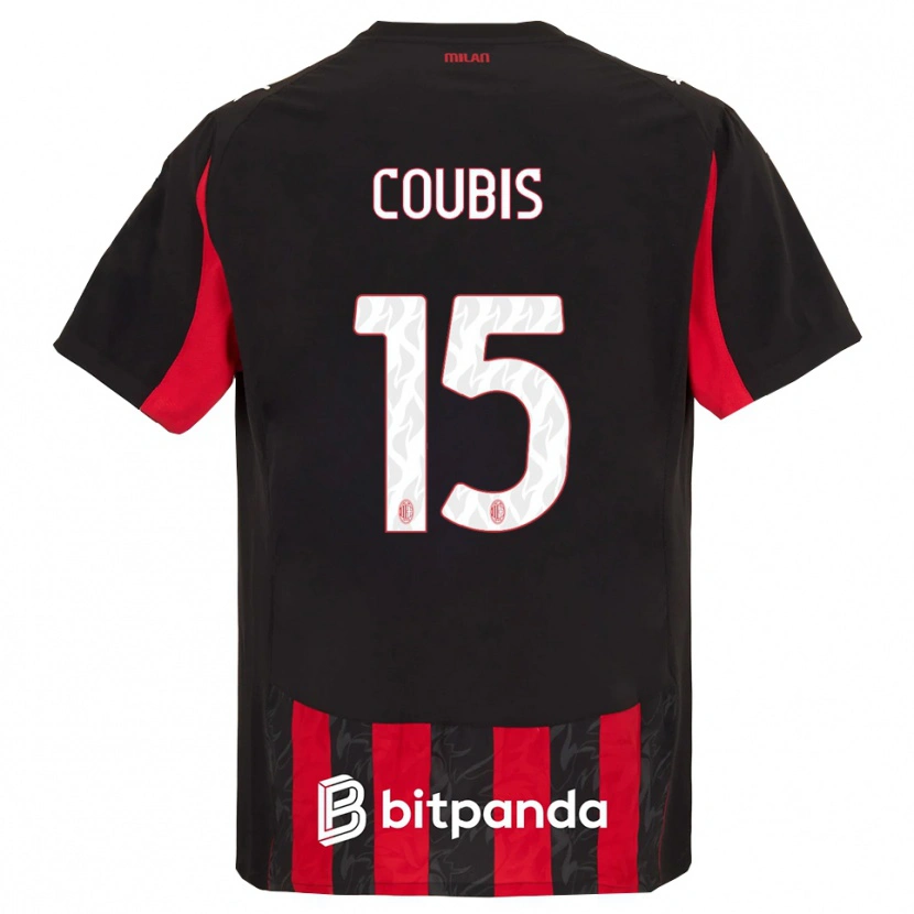 Danxen Dámské Andrei Coubiș #15 Červená Černá Domů Hráčské Dresy 2025/26 Dres