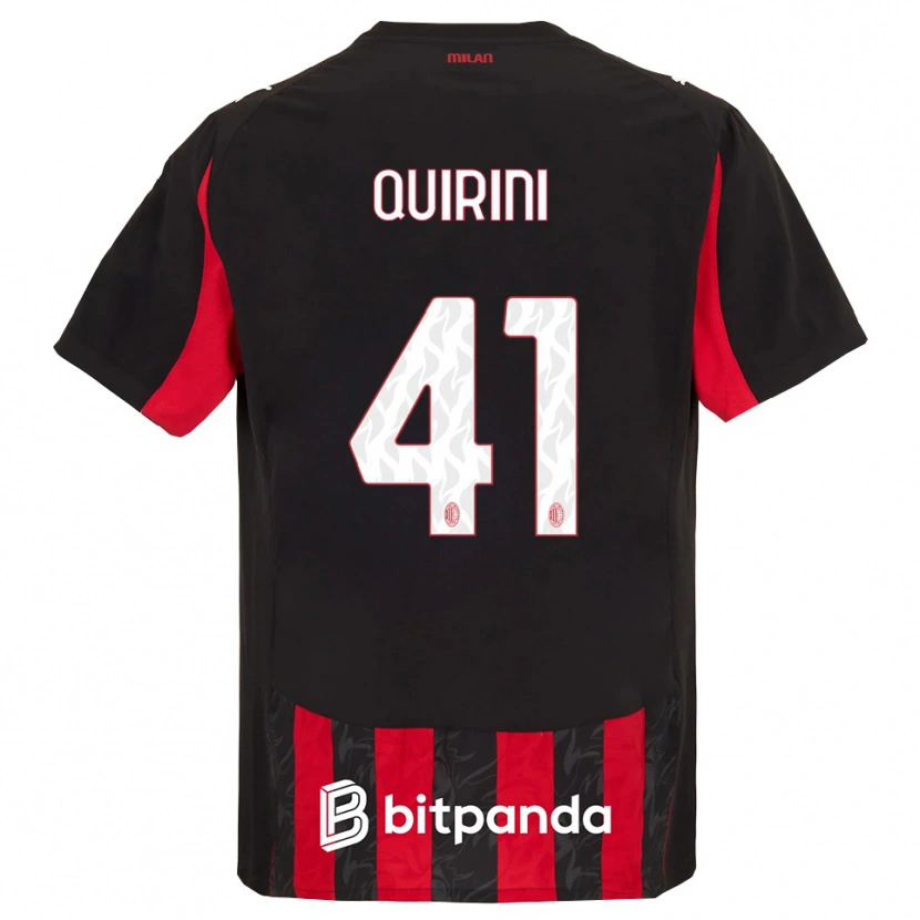 Danxen Dámské Ettore Quirini #41 Červená Černá Domů Hráčské Dresy 2025/26 Dres
