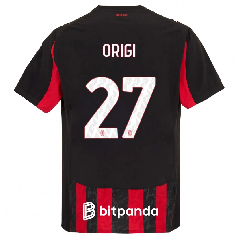 Danxen Dámské Divock Origi #27 Červená Černá Domů Hráčské Dresy 2025/26 Dres