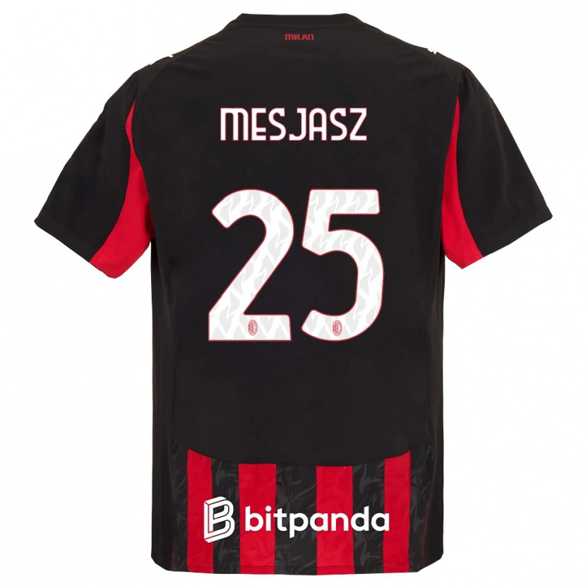 Danxen Dámské Malgorzata Mesjasz #25 Červená Černá Domů Hráčské Dresy 2025/26 Dres