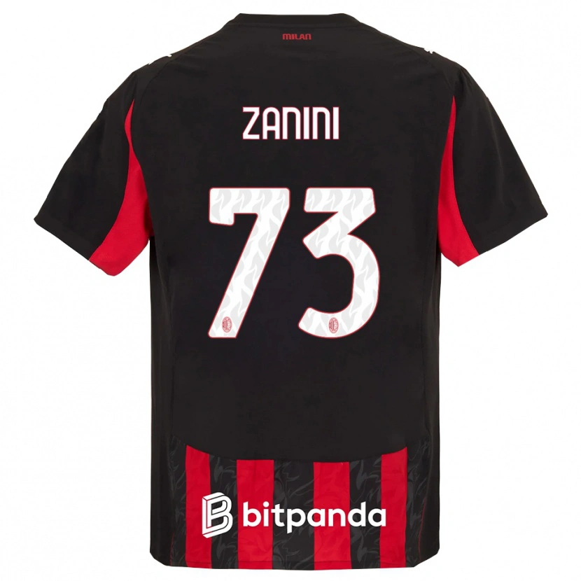 Danxen Dámské Paola Zanini #73 Červená Černá Domů Hráčské Dresy 2025/26 Dres