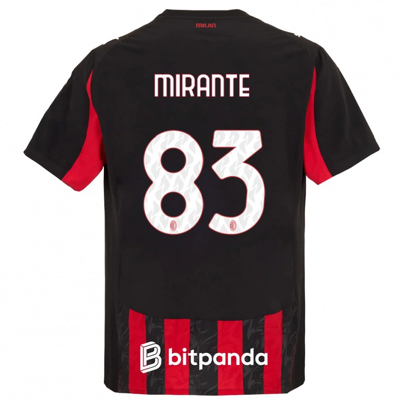 Danxen Dámské Antonio Mirante #83 Červená Černá Domů Hráčské Dresy 2025/26 Dres