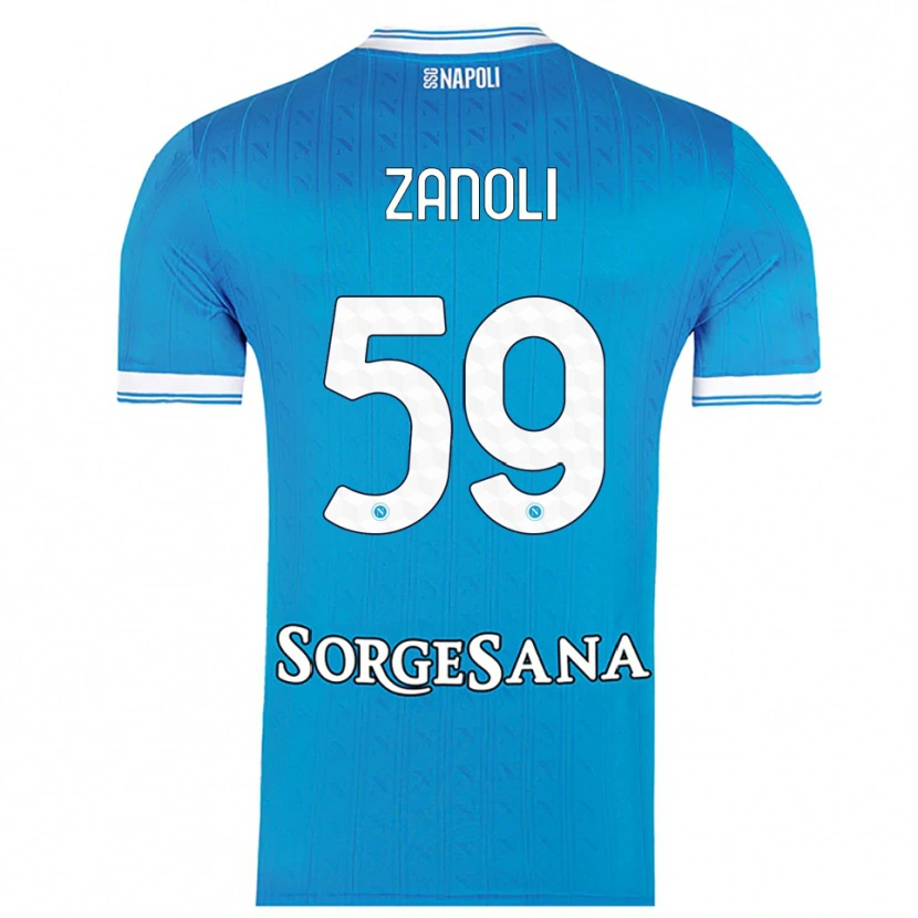 Danxen Dámské Alessandro Zanoli #59 Nebesky Modrá Bílá Domů Hráčské Dresy 2025/26 Dres