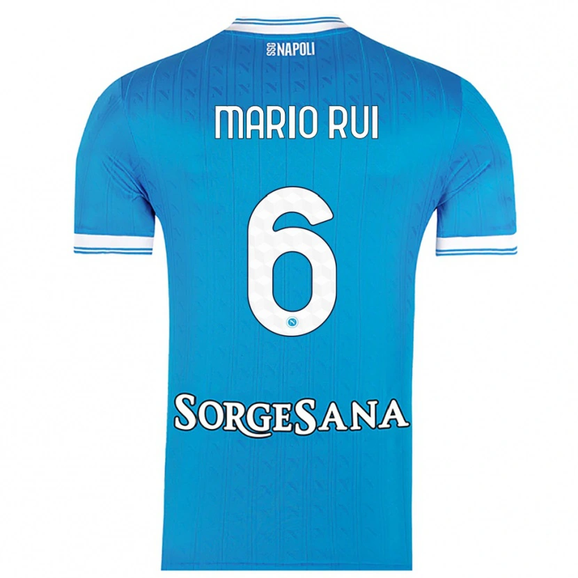 Danxen Dámské Mario Rui #6 Nebesky Modrá Bílá Domů Hráčské Dresy 2025/26 Dres