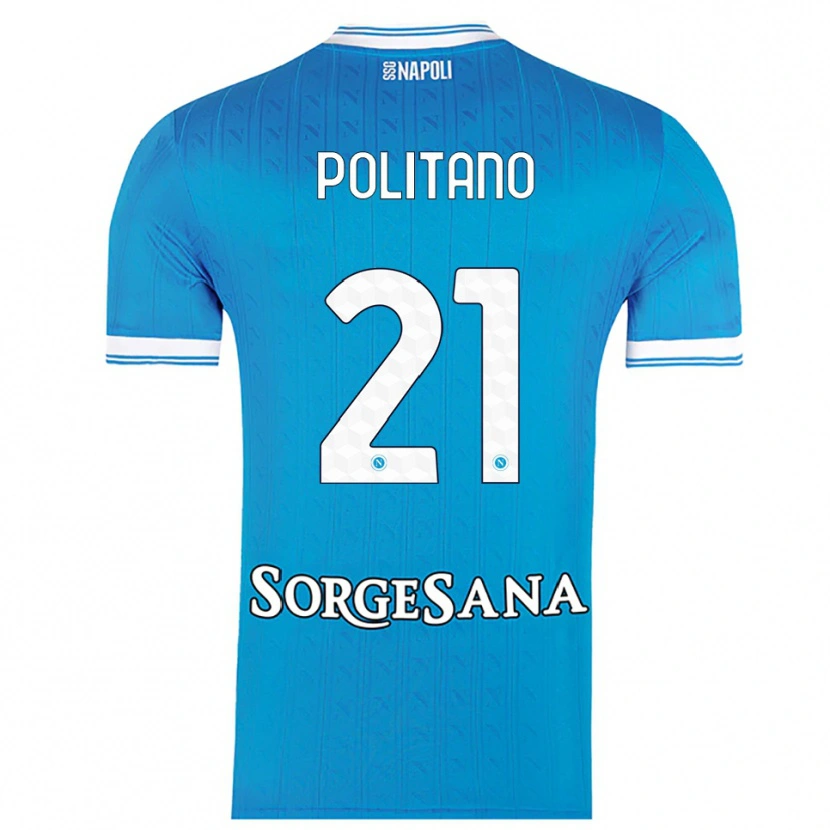 Danxen Dámské Matteo Politano #21 Nebesky Modrá Bílá Domů Hráčské Dresy 2025/26 Dres