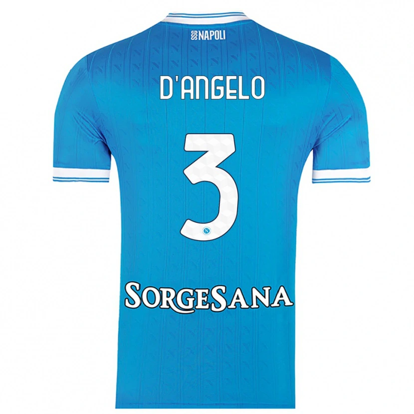 Danxen Dámské Giuseppe D'angelo #3 Nebesky Modrá Bílá Domů Hráčské Dresy 2025/26 Dres