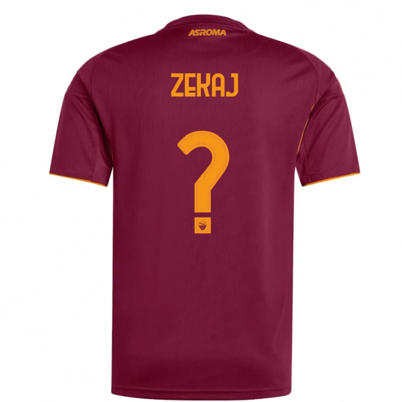 Danxen Dámské Alvin Zekaj #0 Burgundská Oranžová Domů Hráčské Dresy 2025/26 Dres