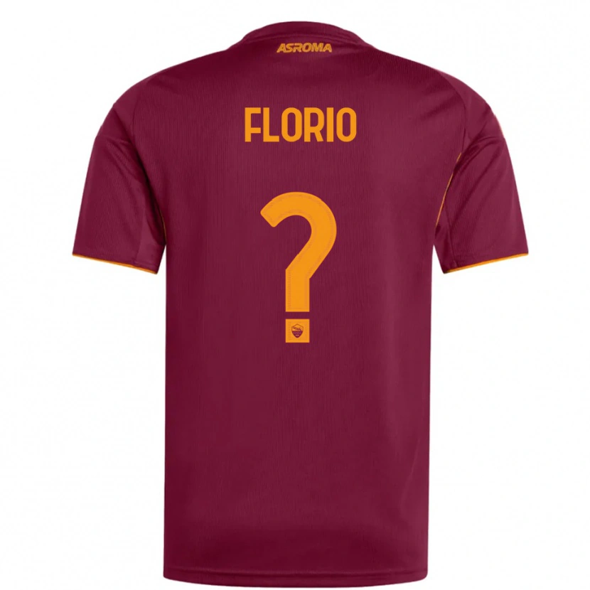 Danxen Dámské Davide Florio #0 Burgundská Oranžová Domů Hráčské Dresy 2025/26 Dres