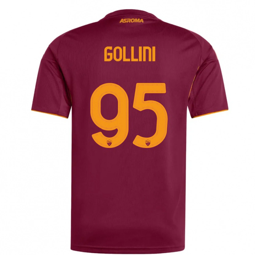 Danxen Dámské Pierluigi Gollini #95 Burgundská Oranžová Domů Hráčské Dresy 2025/26 Dres