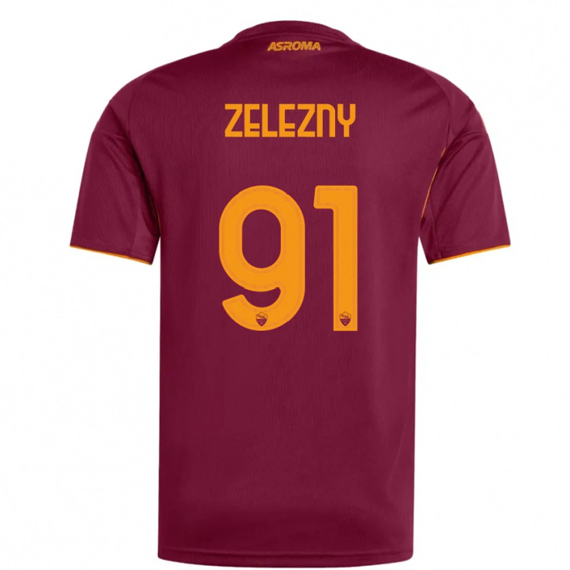 Danxen Dámské Radoslaw Zelezny #91 Burgundská Oranžová Domů Hráčské Dresy 2025/26 Dres