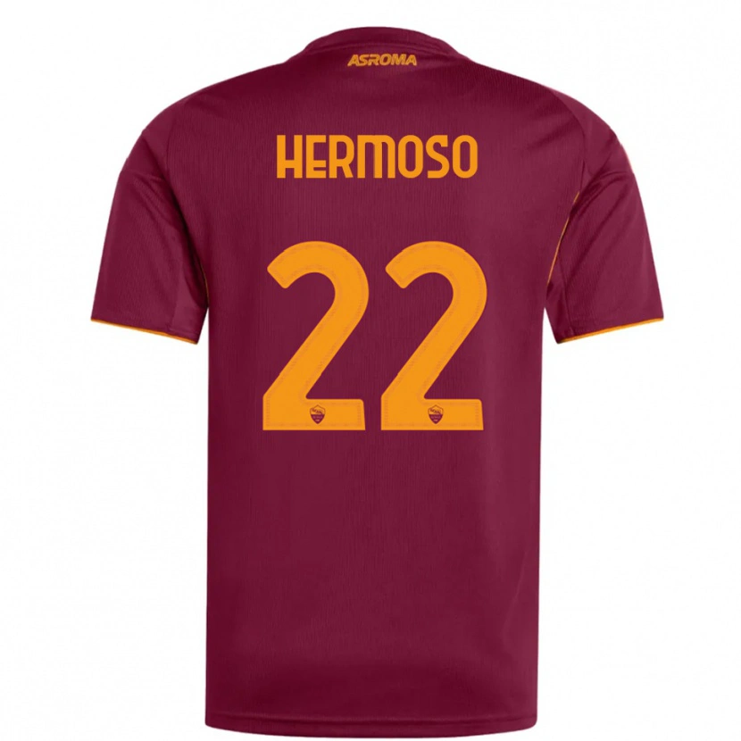 Danxen Dámské Mario Hermoso #22 Burgundská Oranžová Domů Hráčské Dresy 2025/26 Dres