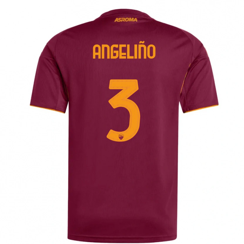 Danxen Dámské Angeliño #3 Burgundská Oranžová Domů Hráčské Dresy 2025/26 Dres