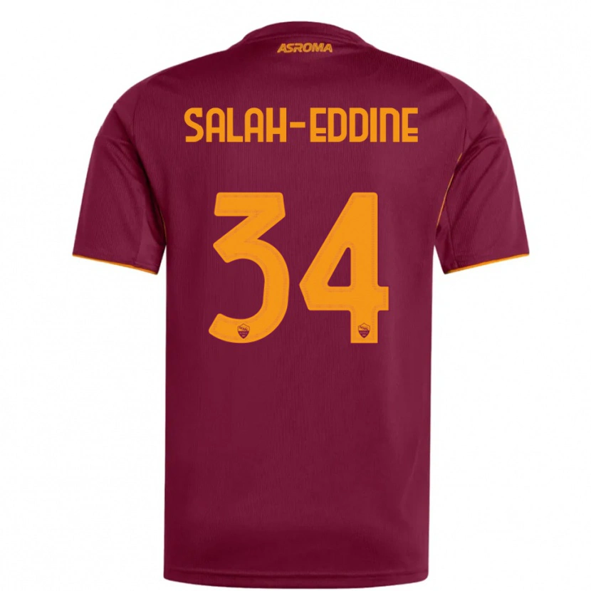 Danxen Dámské Anass Salah-Eddine #34 Burgundská Oranžová Domů Hráčské Dresy 2025/26 Dres