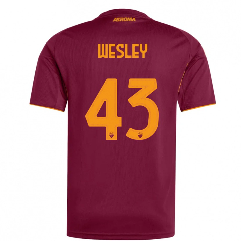 Danxen Dámské Wesley #43 Burgundská Oranžová Domů Hráčské Dresy 2025/26 Dres