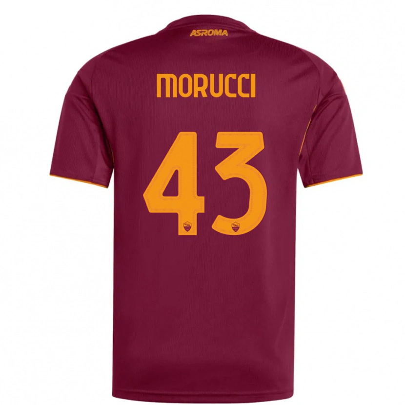 Danxen Dámské Edoardo Morucci #43 Burgundská Oranžová Domů Hráčské Dresy 2025/26 Dres