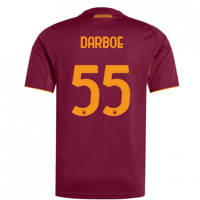 Danxen Dámské Ebrima Darboe #55 Burgundská Oranžová Domů Hráčské Dresy 2025/26 Dres
