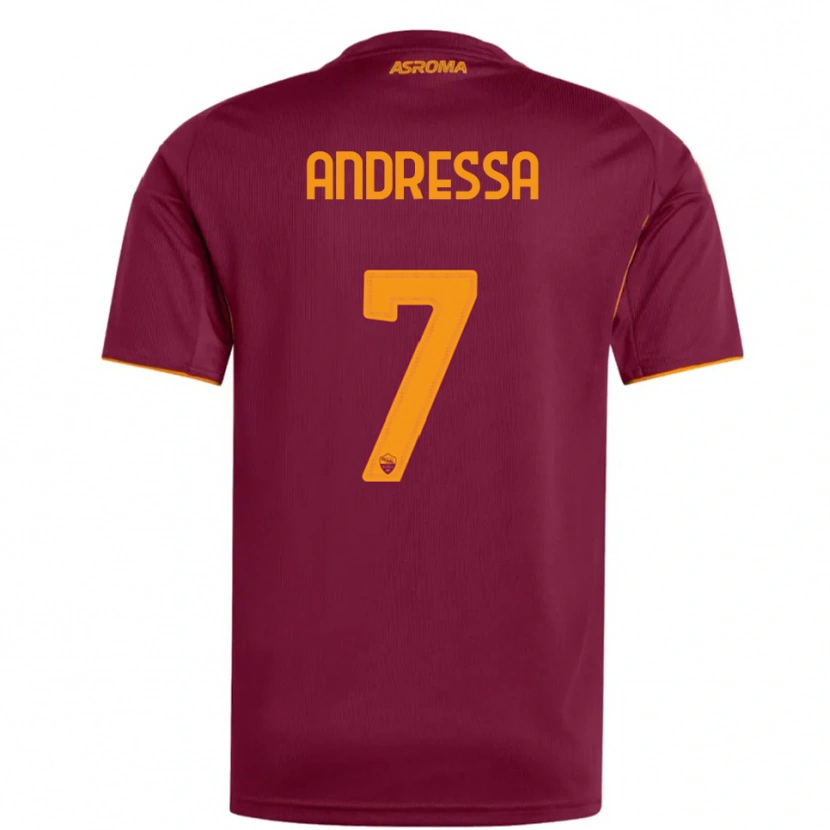 Danxen Dámské Andressa #7 Burgundská Oranžová Domů Hráčské Dresy 2025/26 Dres