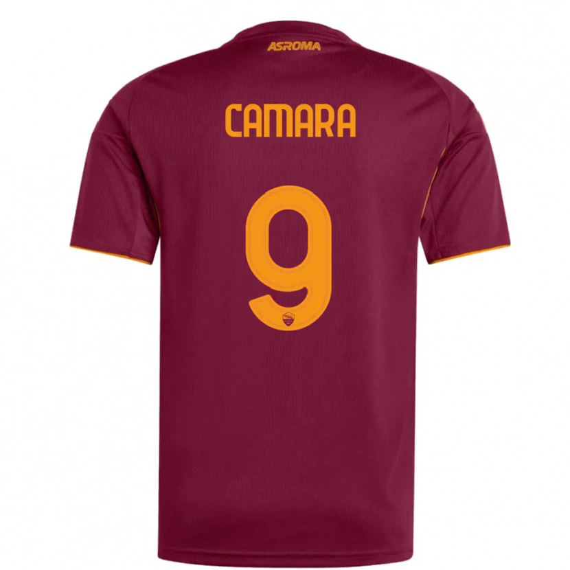 Danxen Dámské Mandjou Camara #9 Burgundská Oranžová Domů Hráčské Dresy 2025/26 Dres