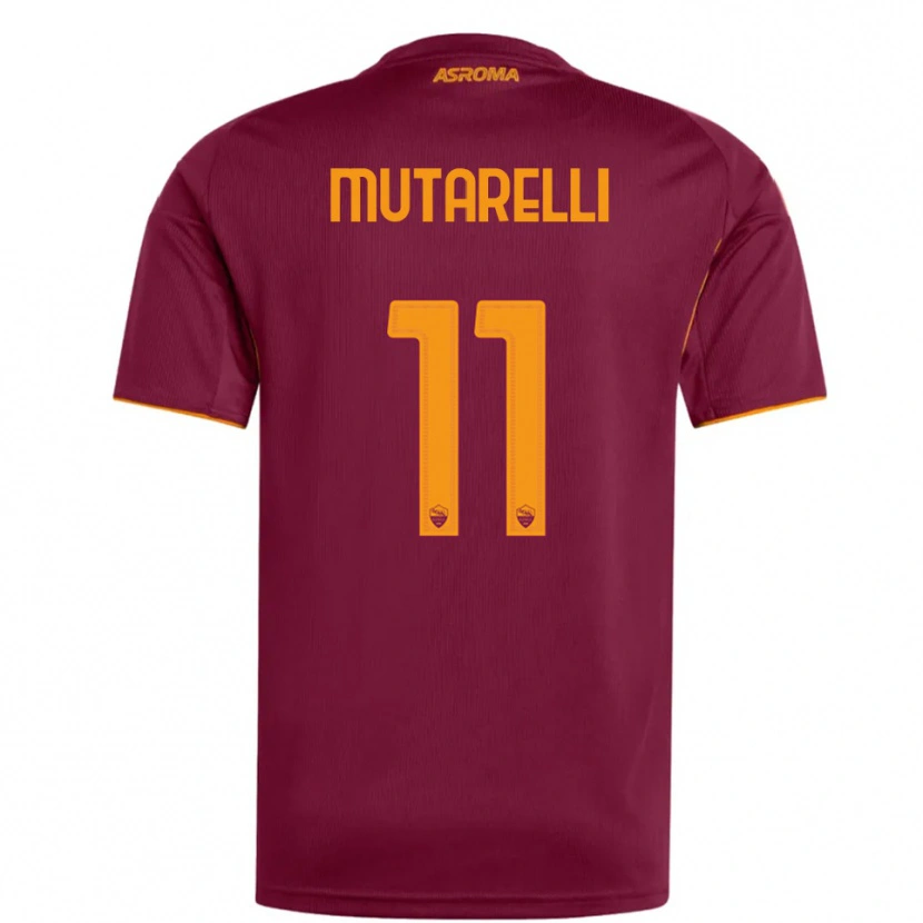 Danxen Dámské Matteo Mutarelli #11 Burgundská Oranžová Domů Hráčské Dresy 2025/26 Dres