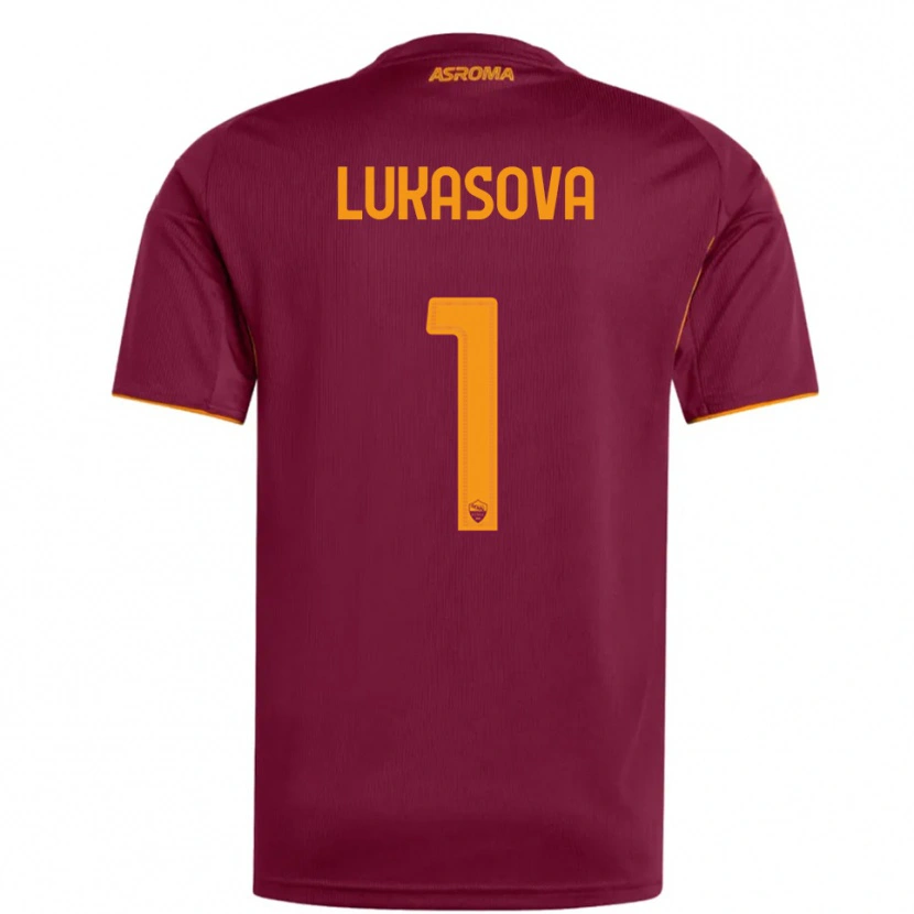 Danxen Dámské Olivie Lukášová #1 Burgundská Oranžová Domů Hráčské Dresy 2025/26 Dres