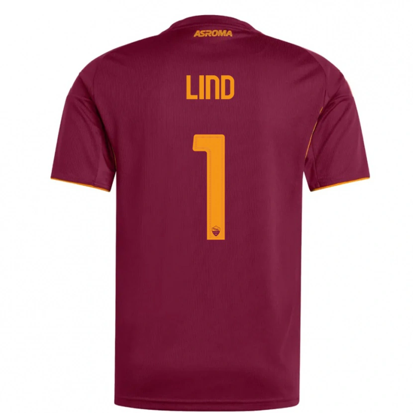 Danxen Dámské Emma Lind #1 Burgundská Oranžová Domů Hráčské Dresy 2025/26 Dres