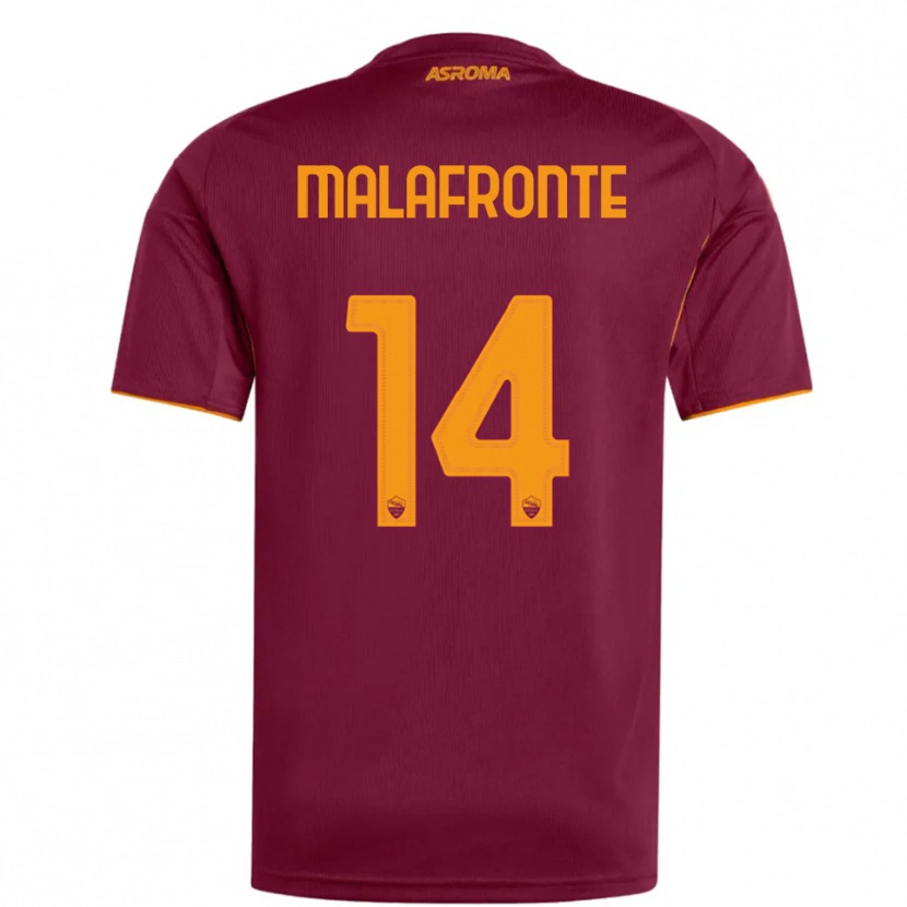 Danxen Dámské Matteo Malafronte #14 Burgundská Oranžová Domů Hráčské Dresy 2025/26 Dres