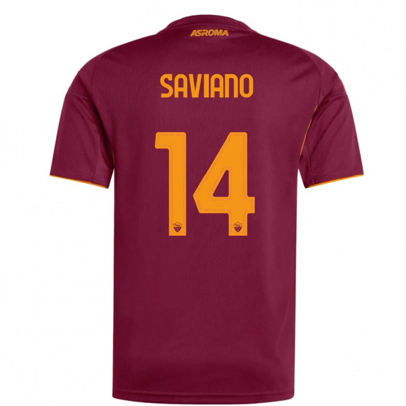 Danxen Dámské Giuseppe Saviano #14 Burgundská Oranžová Domů Hráčské Dresy 2025/26 Dres