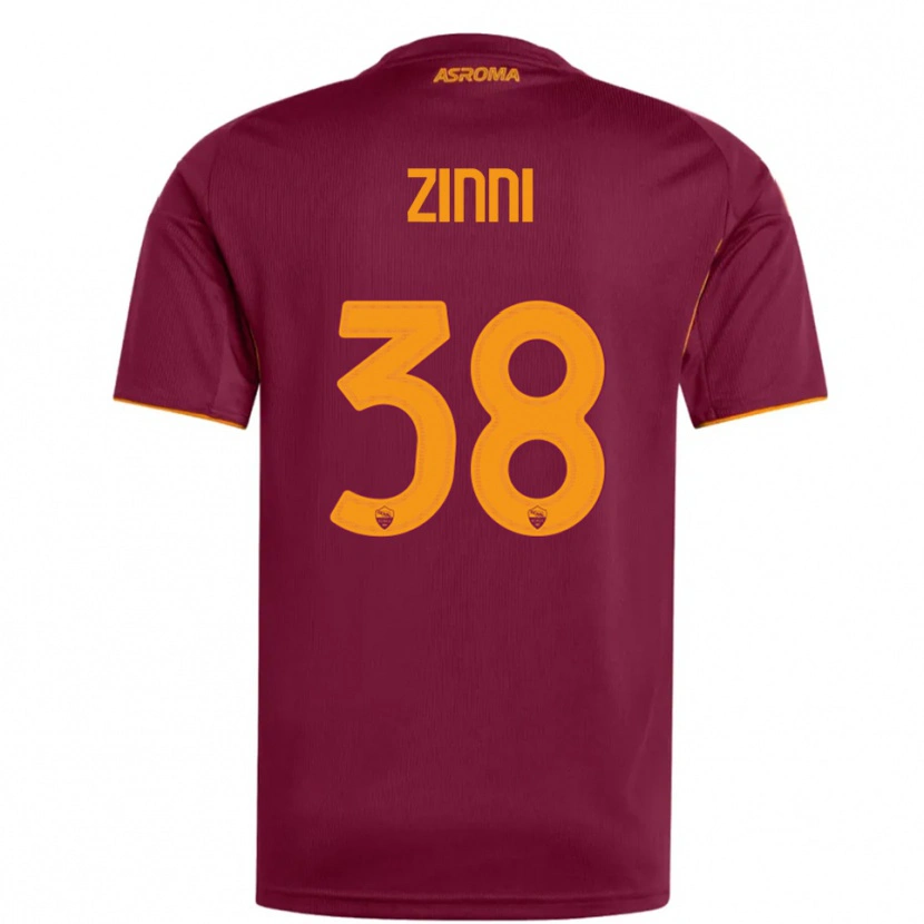 Danxen Dámské Raul Zinni #38 Burgundská Oranžová Domů Hráčské Dresy 2025/26 Dres