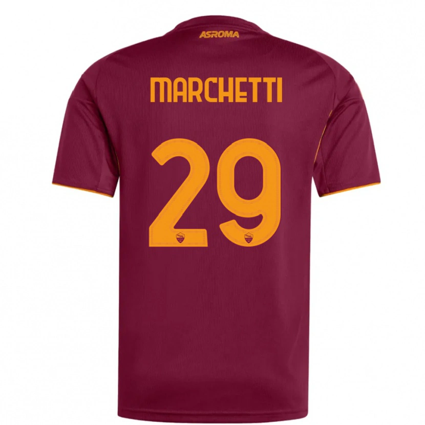 Danxen Dámské Tommaso Marchetti #29 Burgundská Oranžová Domů Hráčské Dresy 2025/26 Dres