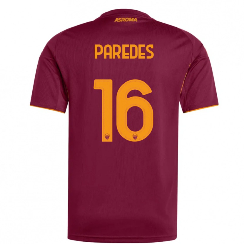 Danxen Dámské Leandro Paredes #16 Burgundská Oranžová Domů Hráčské Dresy 2025/26 Dres
