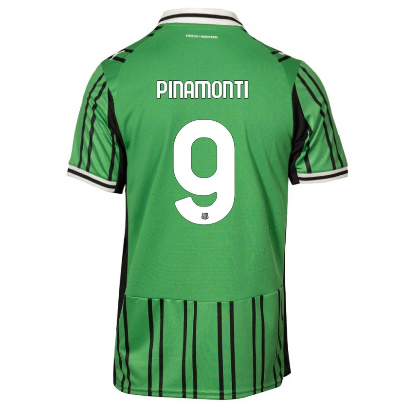 Danxen Dámské Andrea Pinamonti #9 Zelená Černá Domů Hráčské Dresy 2025/26 Dres