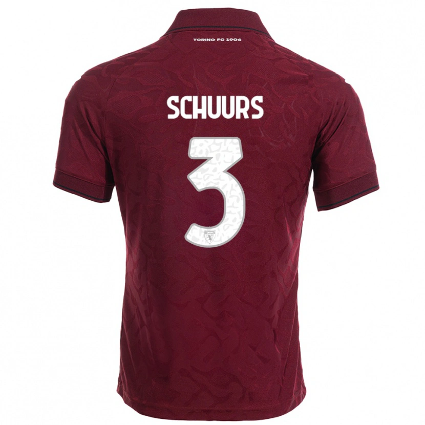 Danxen Dámské Perr Schuurs #3 Burgundská Bílá Domů Hráčské Dresy 2025/26 Dres