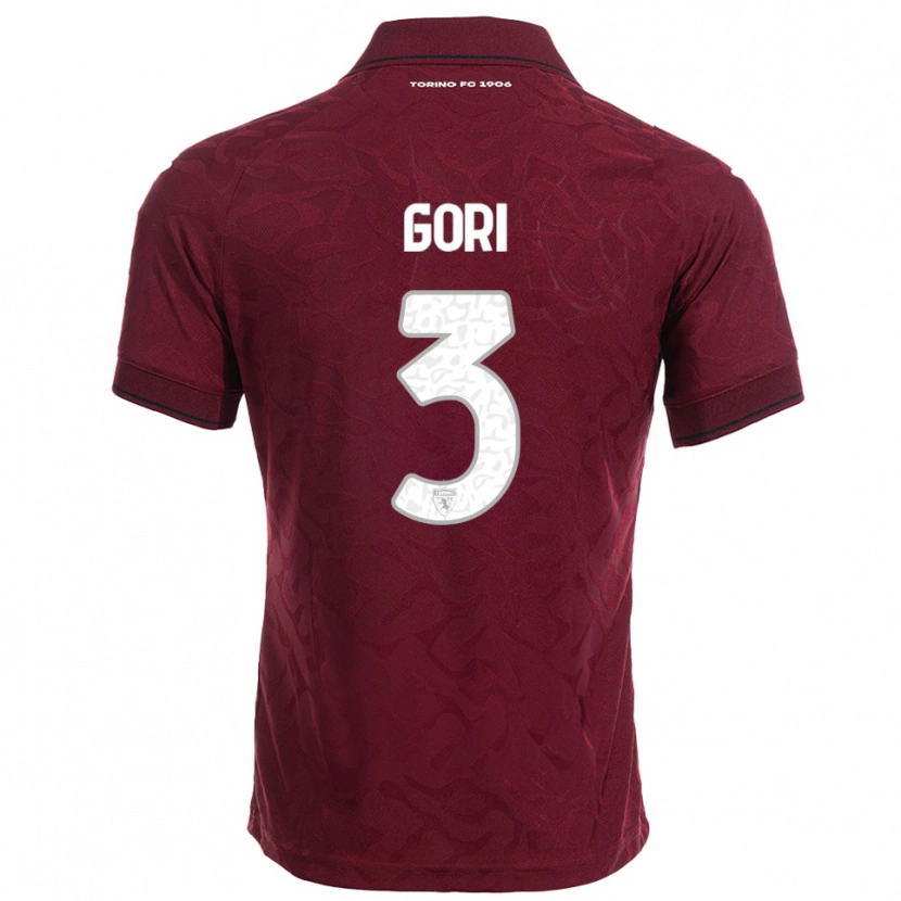 Danxen Dámské Gabriele Gori #3 Burgundská Bílá Domů Hráčské Dresy 2025/26 Dres