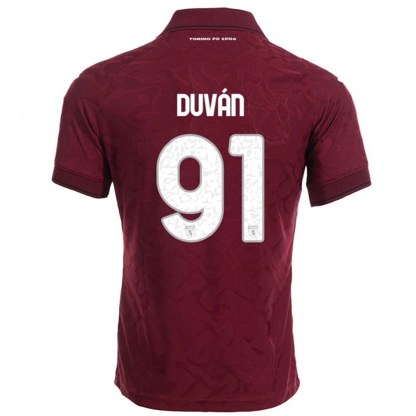 Danxen Dámské Duván Zapata #91 Burgundská Bílá Domů Hráčské Dresy 2025/26 Dres