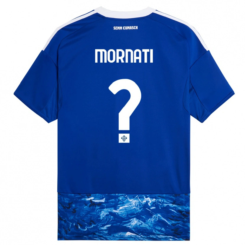 Danxen Dámské Pietro Mornati #0 Modrá Bílá Domů Hráčské Dresy 2025/26 Dres