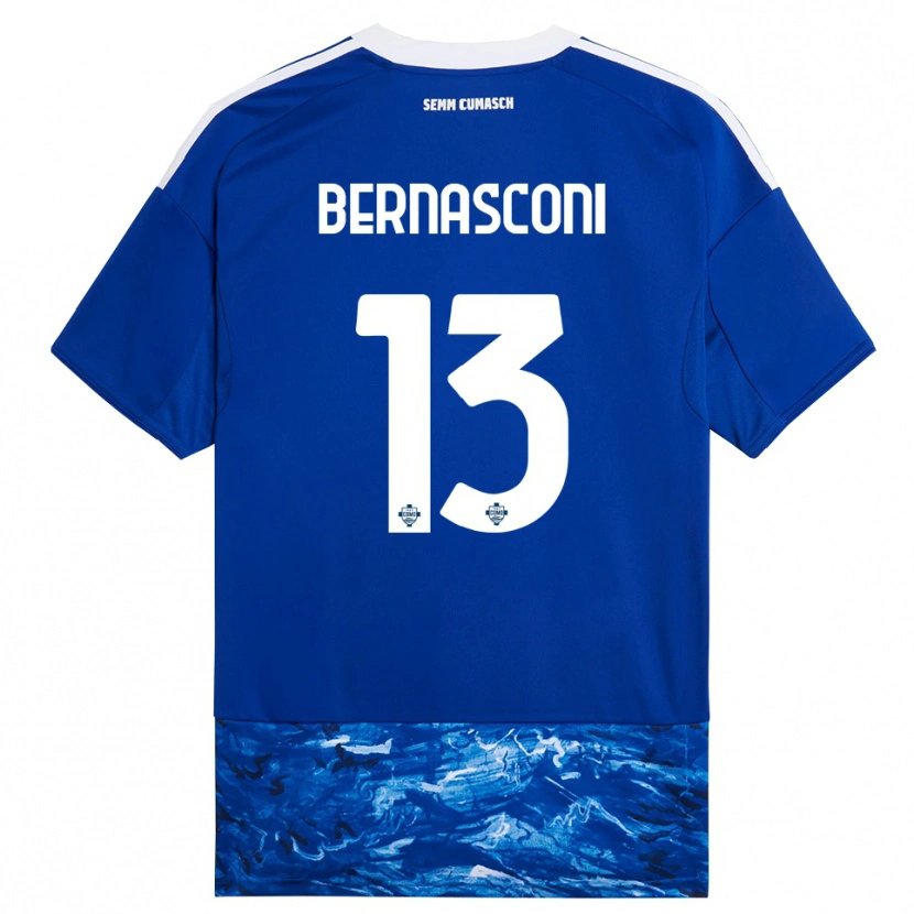 Danxen Dámské Enea Bernasconi #13 Modrá Bílá Domů Hráčské Dresy 2025/26 Dres