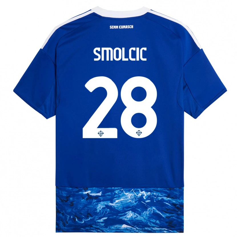 Danxen Dámské Ivan Smolcic #28 Modrá Bílá Domů Hráčské Dresy 2025/26 Dres