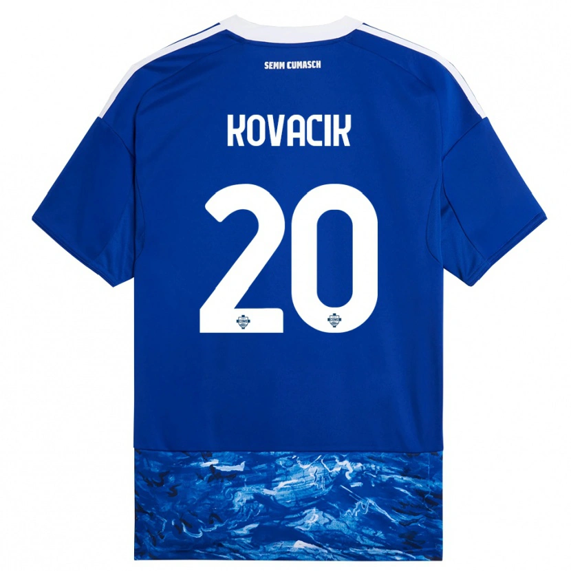 Danxen Dámské Peter Kovacik #20 Modrá Bílá Domů Hráčské Dresy 2025/26 Dres