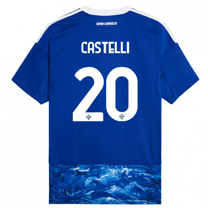 Danxen Dámské Matteo Castelli #20 Modrá Bílá Domů Hráčské Dresy 2025/26 Dres