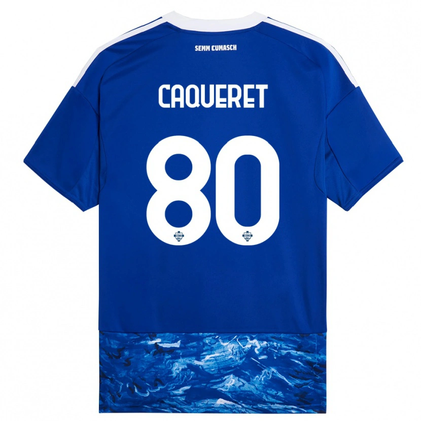 Danxen Dámské Maxence Caqueret #80 Modrá Bílá Domů Hráčské Dresy 2025/26 Dres